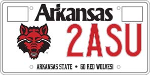 License plate with Red Wolf